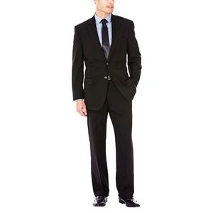 Black Haggar Classic Fit Stretch Suit Jacket 46R